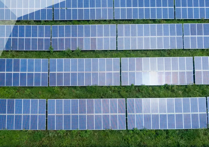Solarmodule in der Sonne